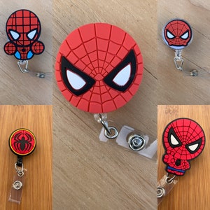 Spider Character Badge Reel, Man Hero Badge Reel, Nurse Badge, Fun
