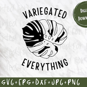 Bonte Alles Svg, Monstera Blad, Kamerplant Clipart, Plant Png, Planten Clipart, Cricut Cut File, Tuinieren Bestand, Digitale Download