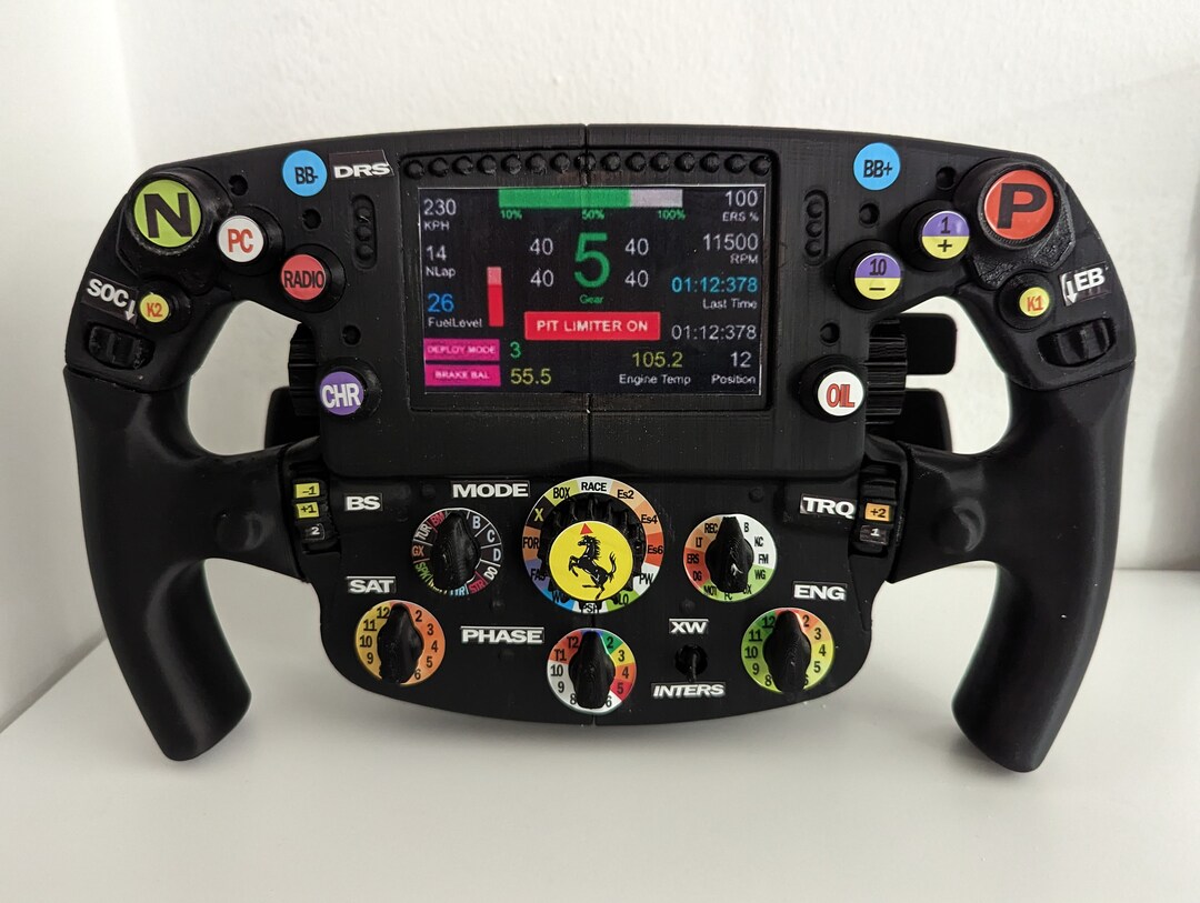 11 Scale Steering Wheel Charles Leclerc With Plexiglass Etsy