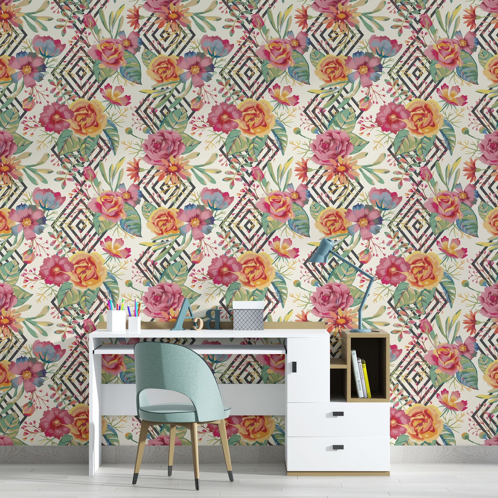 Watercolor Wallpaper Kitchen and Dining Self Adhesive - Etsy