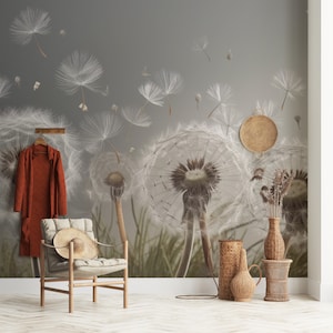 Decorazione murale Fluffy Wishes Dandelion, decorazione per la casa ispirata alla natura
