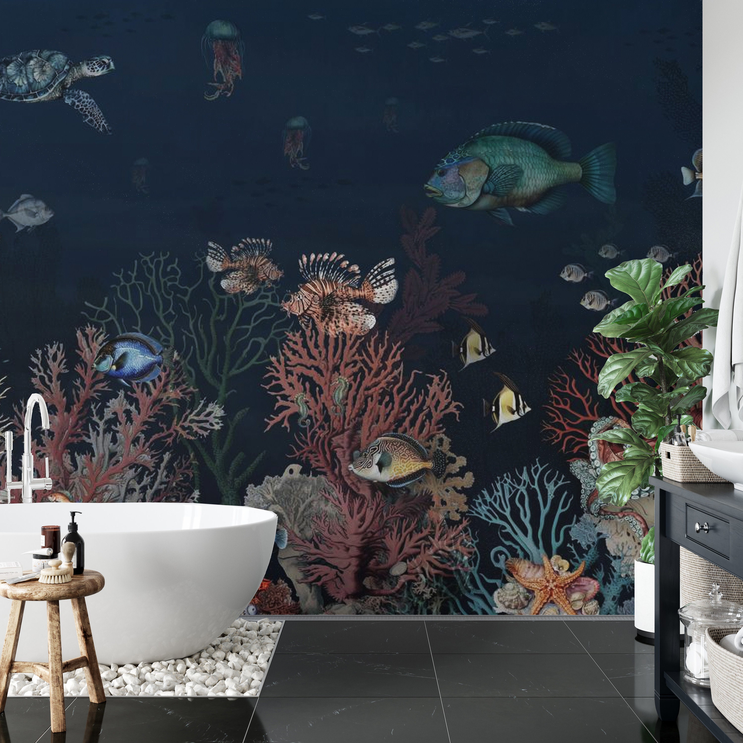Coral Marvels Underwater Wall Mural Sea Life Ocean Decor for Walls - Etsy