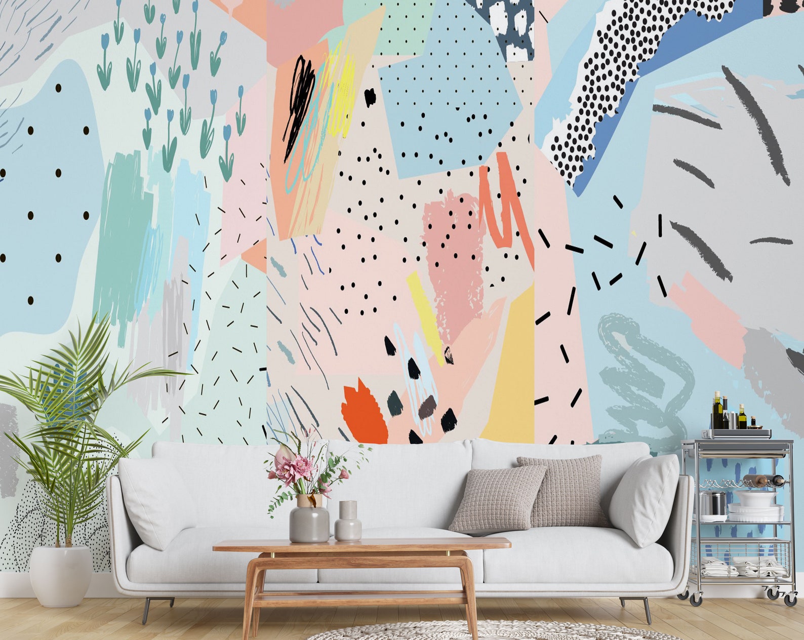 Creative Art Header Wall Removable Wallpaper Murals by Etsy