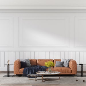 Classic White Wall Paneling 3D Mural for Elegant Home Wall Design
