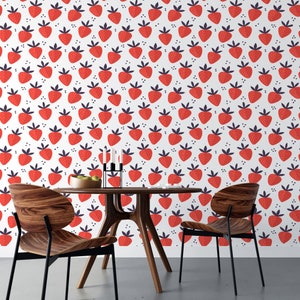 Playful Strawberry Wallpaper for Kids Room Nursery Wall Covering