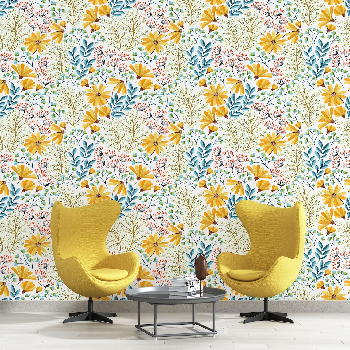 Spring Floral Wallpaper Kitchen and dining Self Adhesive - Etsy 日本