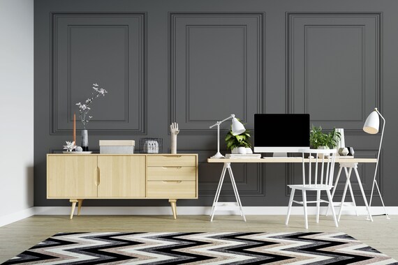 Classic Black 3D Wall Panel Wallpaper Elegant Modern Wall Design for Living Room