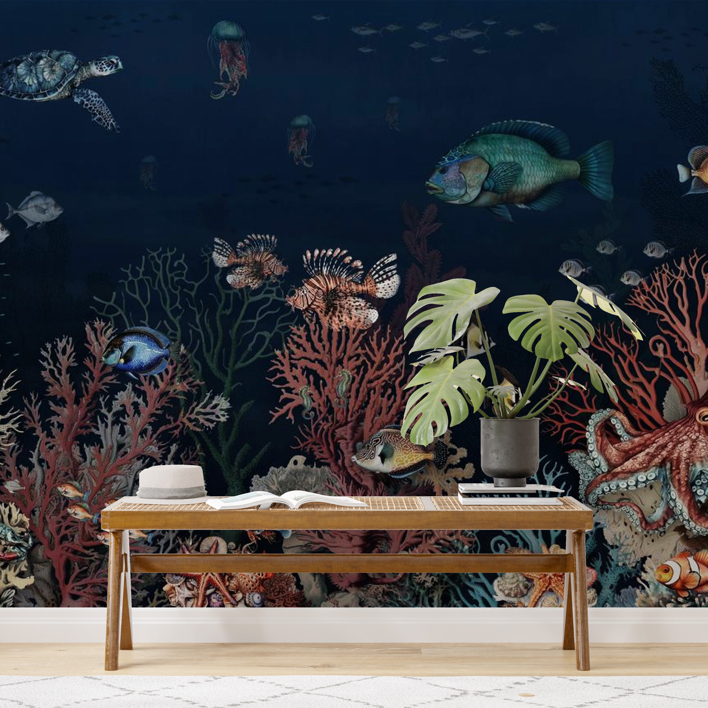 Coral Marvels Underwater Wall Mural Sea Life Ocean Decor for Walls - Etsy