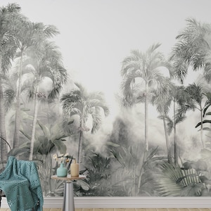 Highland Garden Peel and Stick Wallpaper | Tropical Forest Wall Murals | Self-Adhesive Wall Decor | Easy Install | Green Home Decor