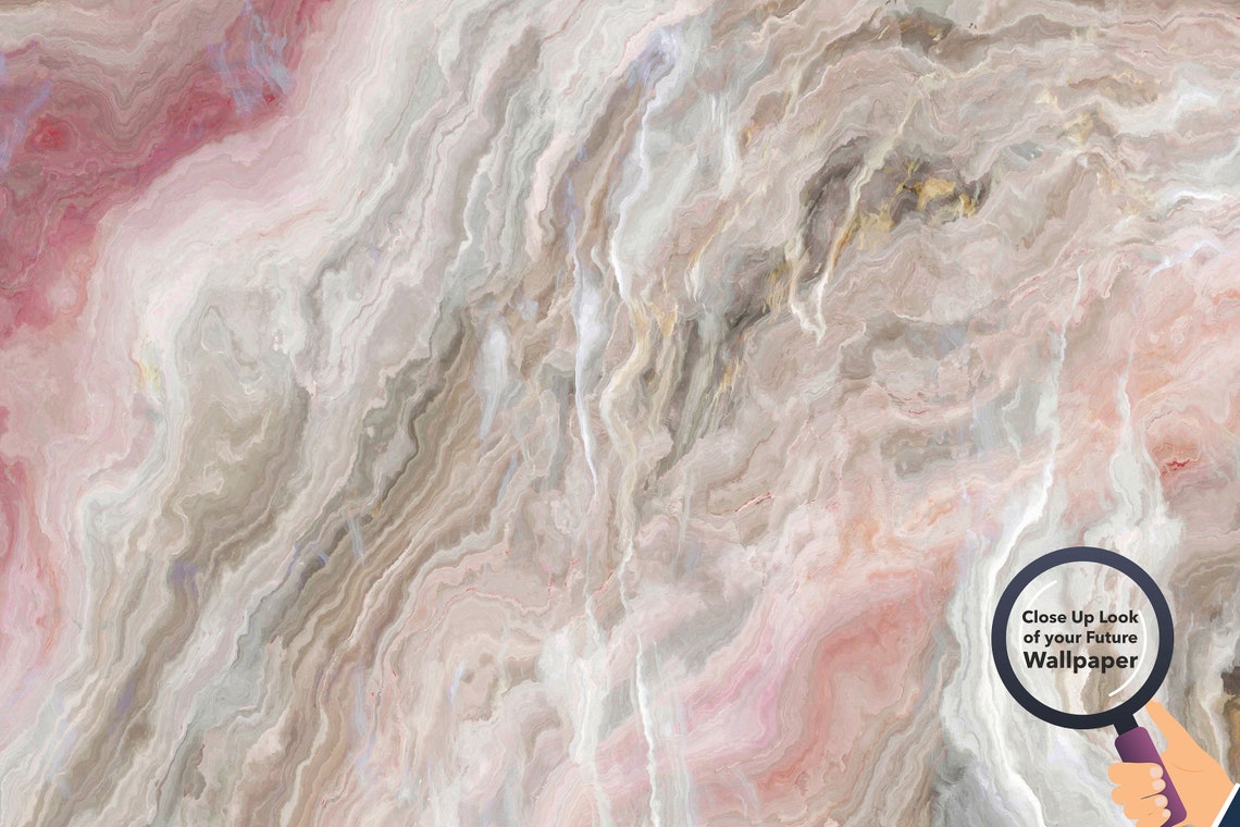 Beige Marble Wallpaper Colored Marble Peel and Stick Self - Etsy