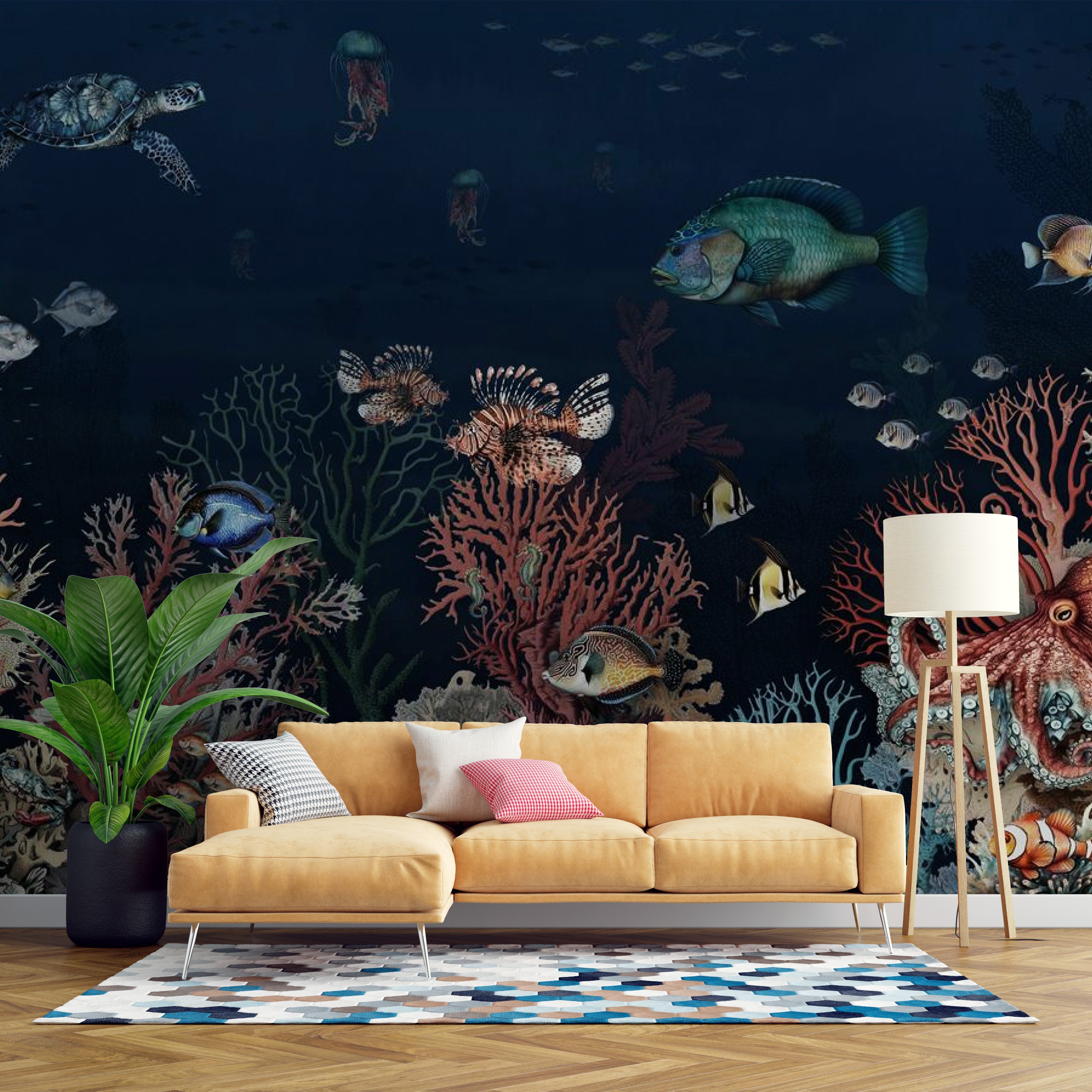 Coral Marvels Underwater Wall Mural Sea Life Ocean Decor for Walls - Etsy