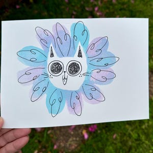 Fruit Cat | Original Artwork | Gouache & Pen on Paper