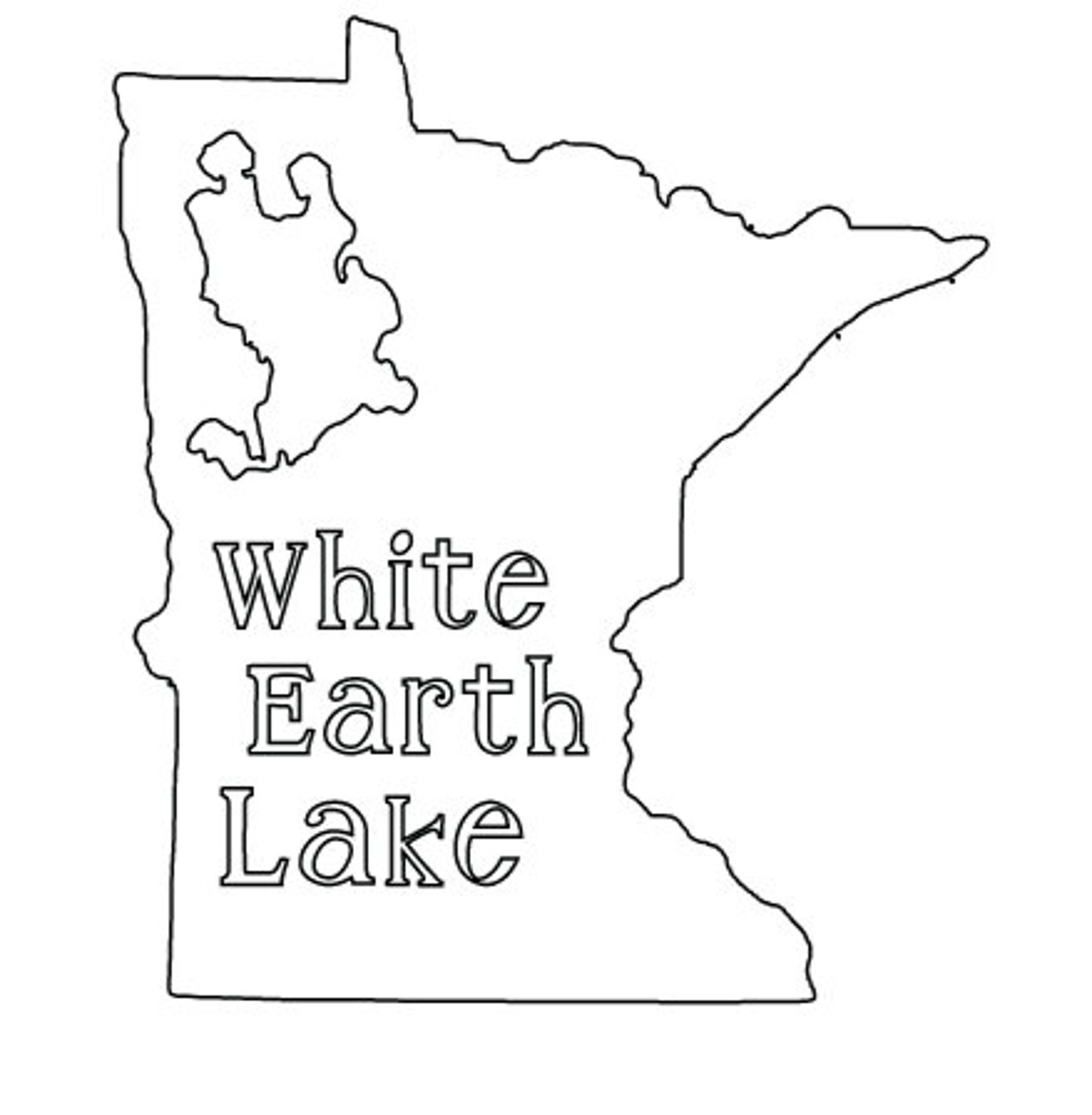 MN decal with White Earth Lake cutout Etsy