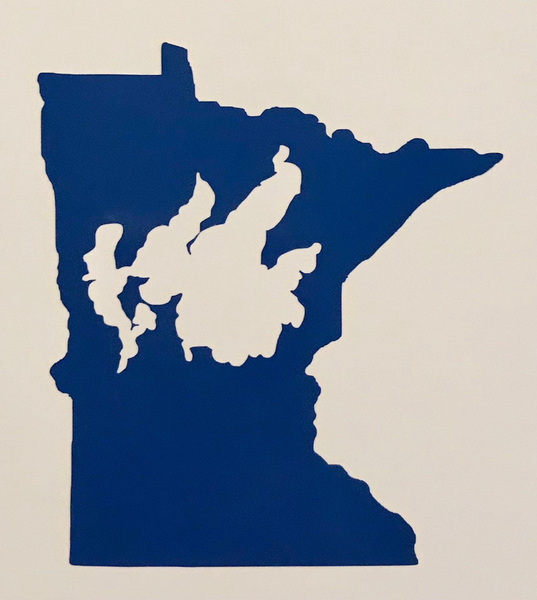 Minnesota Decal With Leech Lake Cutout Etsy