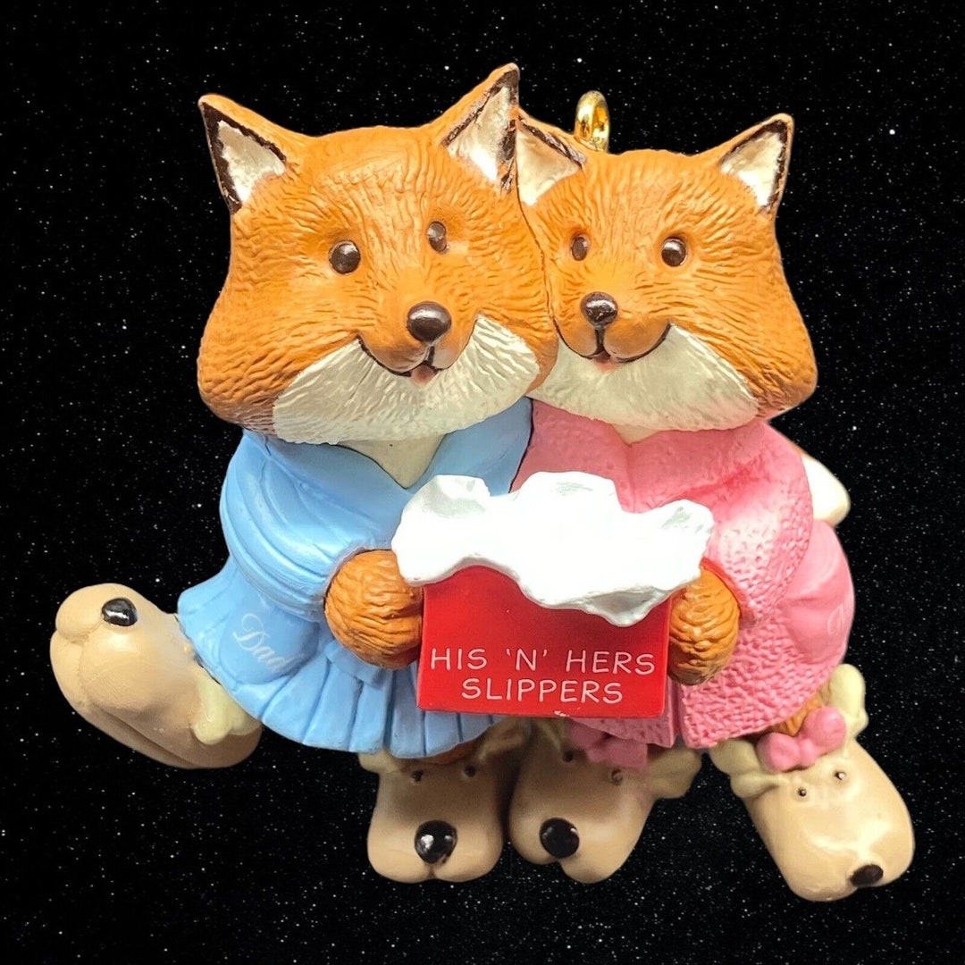 1993 Hallmark Keepsake Christmas Ornament Mom and Dad His 'N Hers ...