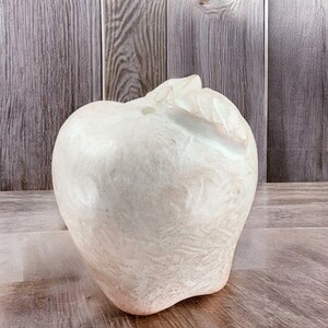 1997 Isabel Bloom Light Pink Apple Pottery Heavy Figurine Paperweight Signed
