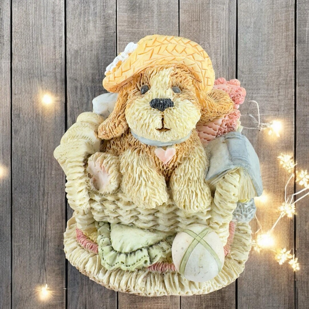 Vintage 1996 Snuggle Buddies Daisy Dog Now Lets Play Resin
