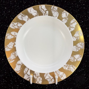 Michael Wainwright Pottery Large Plate Dish Crackled Gold