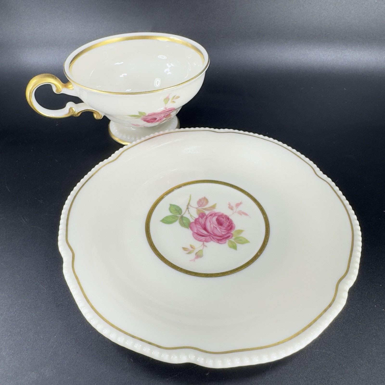 Vintage Castleton China Dolly Madison USA Ivory Pink Rose Teacup and ...