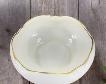 Vintage Pickard Hand Decorated Fine Porcelain Dish Bowl With Gold Edges USA VTG