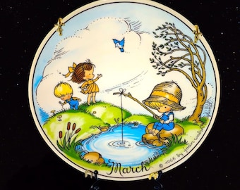 Vintage Joan Walsh Anglund March Month Plate Walter W. Germany