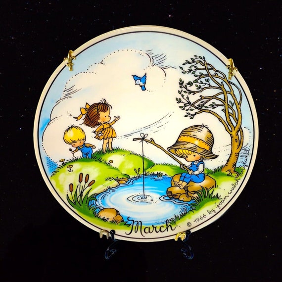 Vintage Joan Walsh Anglund March Month Plate Walter W. Germany