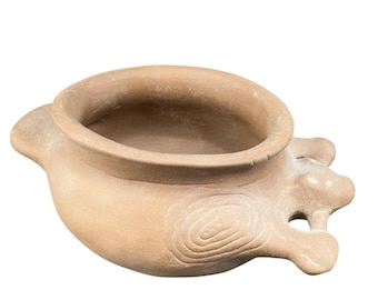 Cahokia Mound Handmade Animal Shaped Effigy Bowl Dish Primitive Signed Vintage