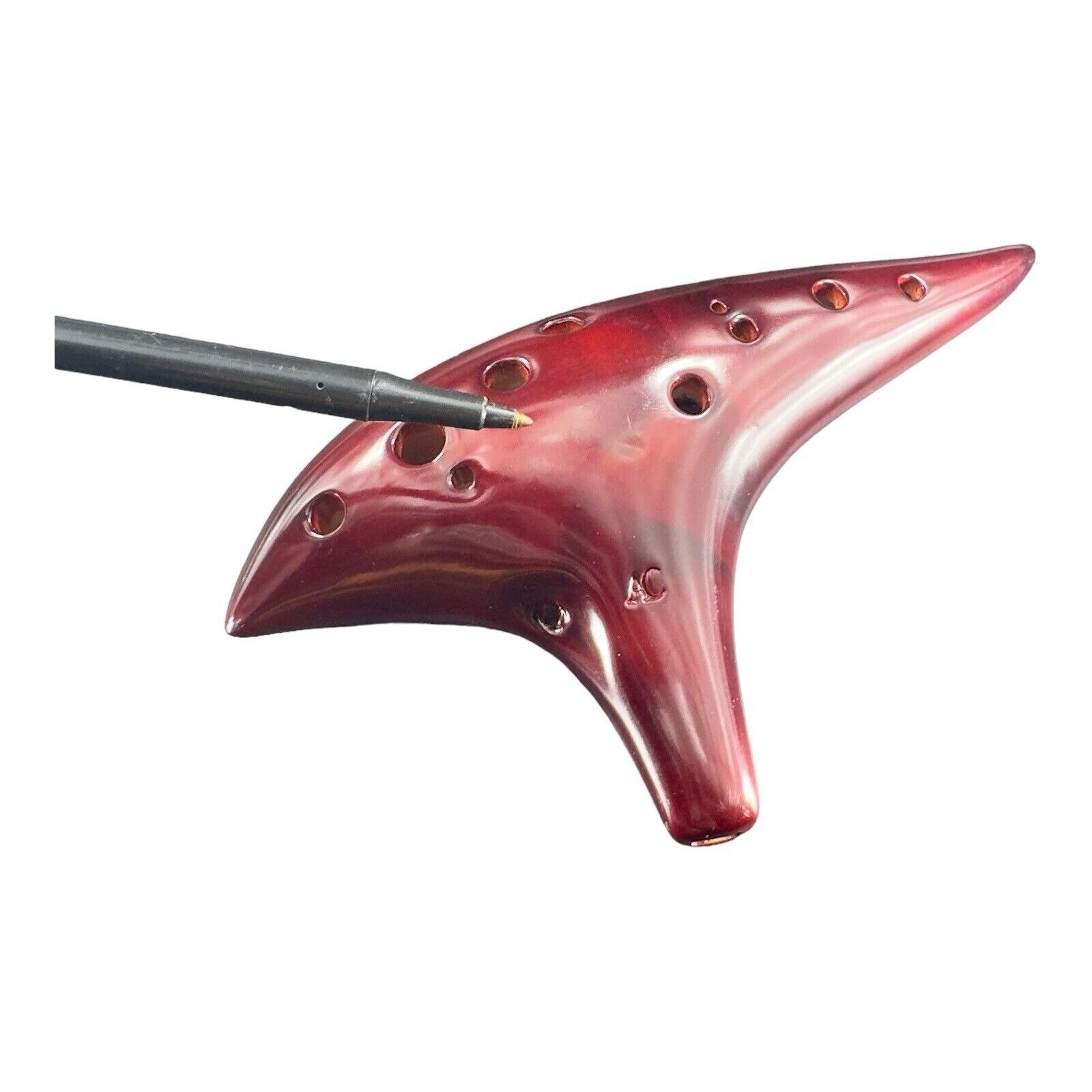 Ocarina 1 赤色 陶器製 6穴 Amazon | オカリナ ocarina 陶器製6穴 短い 中国陶笛 (赤