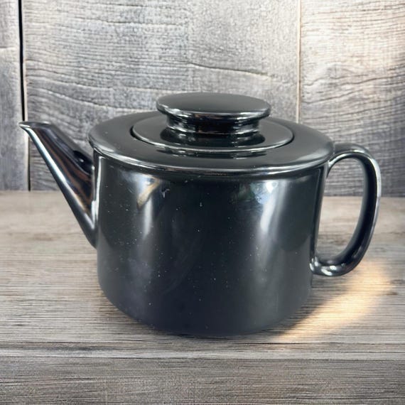Vintage Copco Sam Lebowitz Design Black Ceramic Teapot Carafe Made