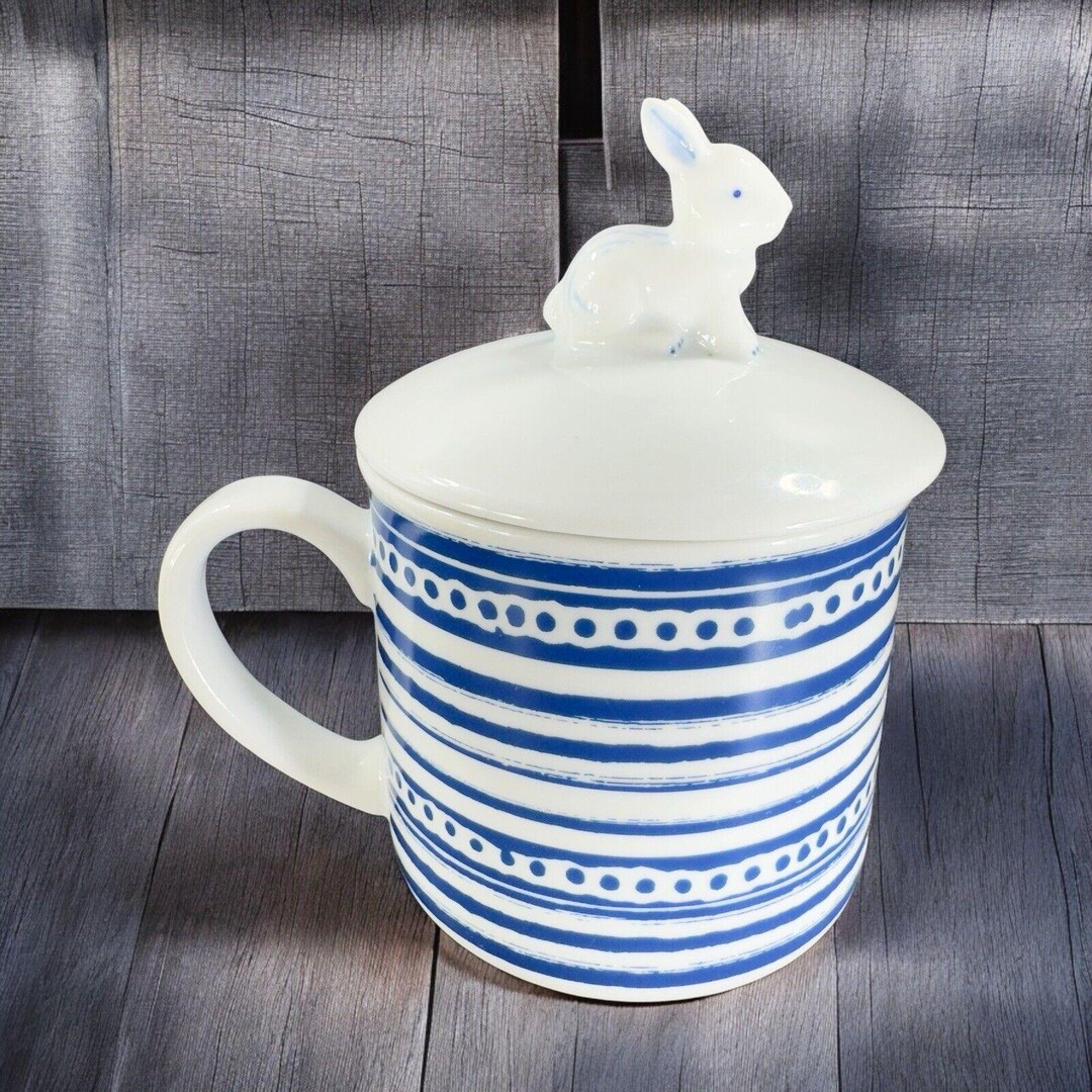 Ellen Degeneres Ceramic Mug Cup With Bunny Lid to Keep Hot Drinks ...