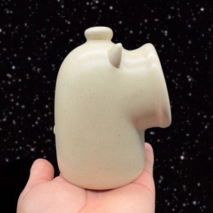 Ceramic Pig House Kitchen Scrubby Sponge Holder Light Brown Container 5”T 2.5”W