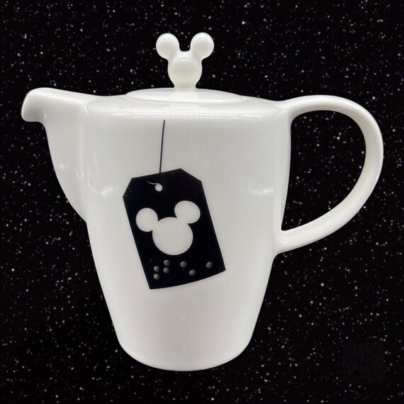 Walt Disney World Mickey Mouse Porcelain Thailand White Tea Pot