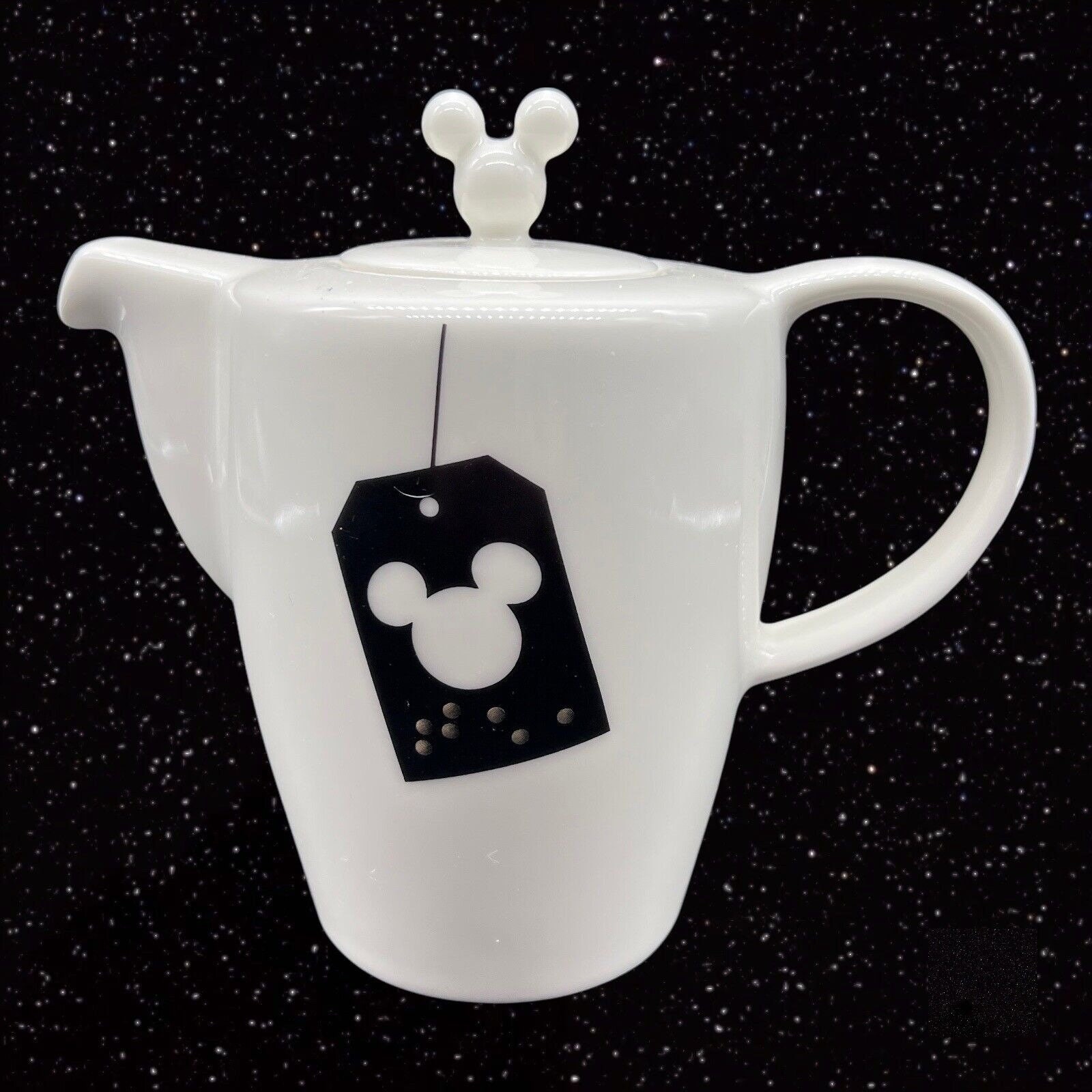Walt Disney World Mickey Mouse Porcelain Thailand White Tea Pot