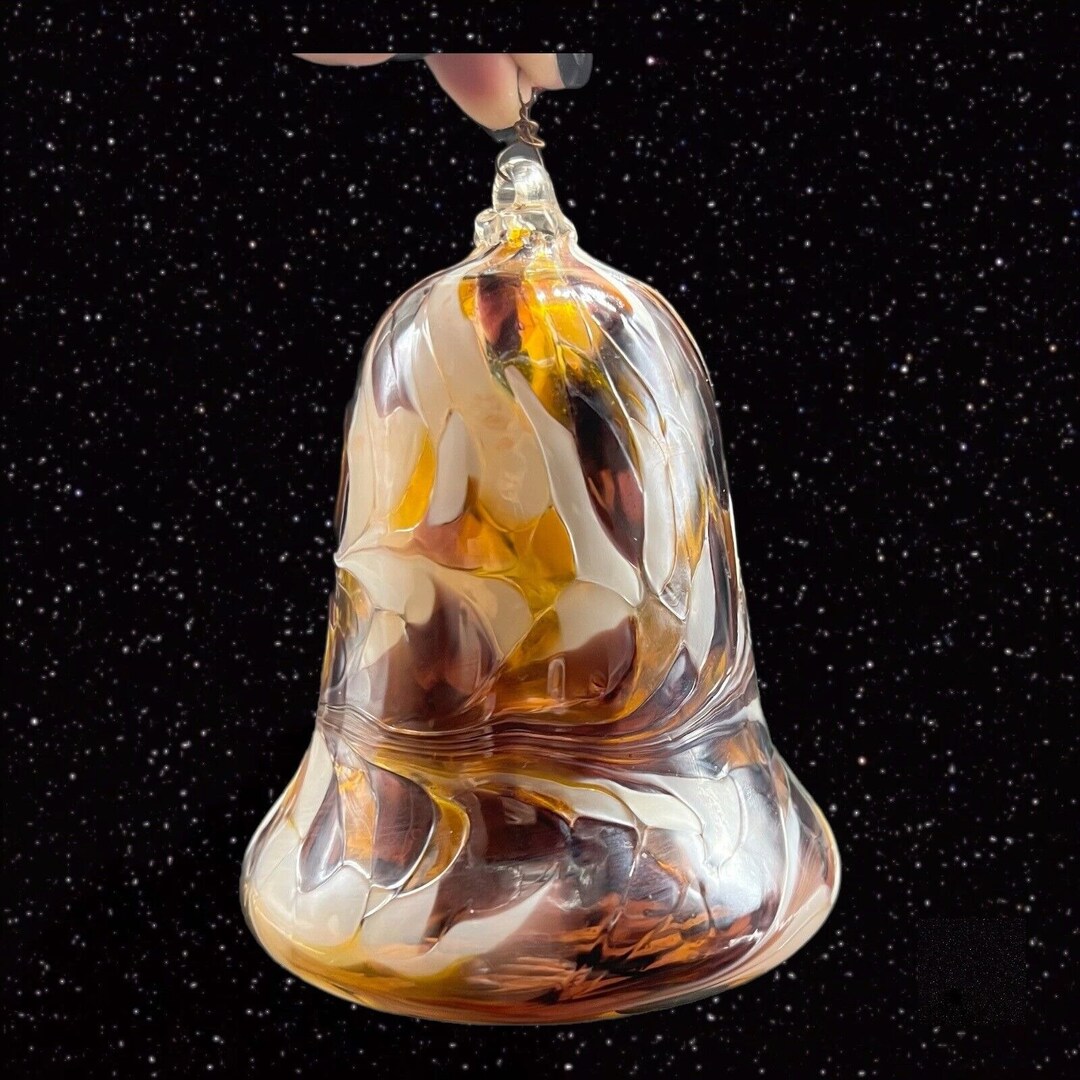 Huta Szkla Zorza Handmade Glass Ornament From Poland Blown Glass Bell