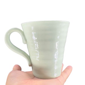 Portmeirion Sophie Conran Porcelain Coffee Mug Cup Light Green Celadon Single
