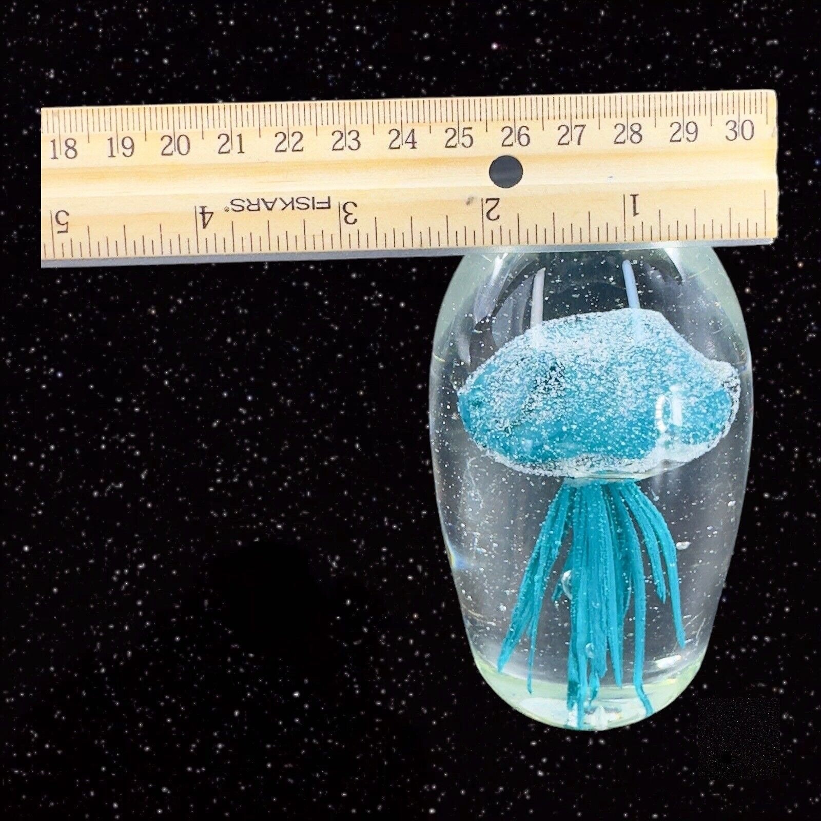 Heavy Art Glass Jellyfish Paperweight Figurine Glass With - Etsy