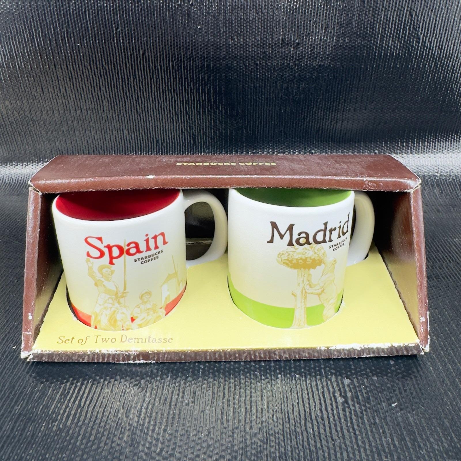Starbucks Madrid Spain City Icon 3oz Demitasse Mugs Cups Set Don
