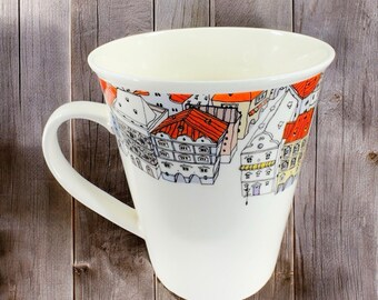 Europe Sketch Rabbitstory Porcelain Coffee Mug Cup Korea Lovely Praha Mug Cup