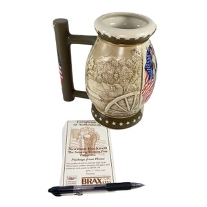 Vintage Norman Rockwell Saturday Evening Post Collection Stein 7”T Certified