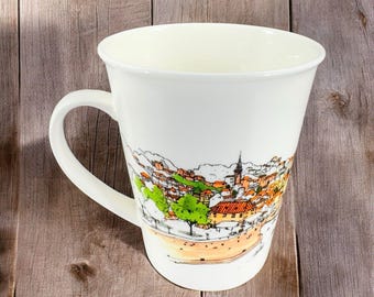 Europe Sketch Rabbitstory Porcelain Coffee Mug Cup Korea Romantic Dubrovnik Mug