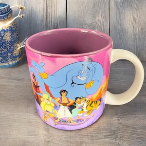Walt Disney Classic Aladdin Coffee Mug Cup Ceramic Made in Japan 12 Oz Mug Cup