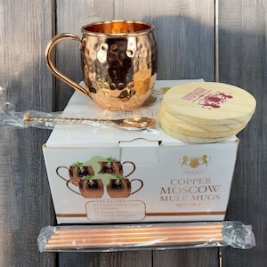 Moscow Mule Mugs B Weiss Copper Hammered Workmanship New in Box