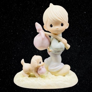 1983 Precious Moments “You Can’t Run Away From God” Figurine 5”T 4.5”W