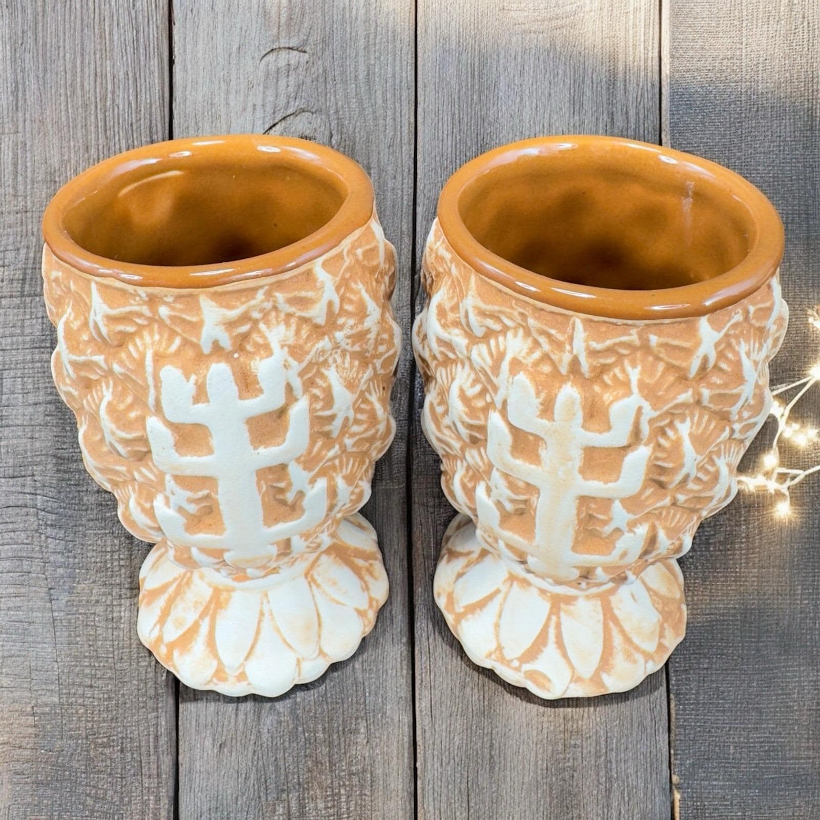 Stiggins Plantation Rum Pineapple Terracotta Shot Glass Set of 2