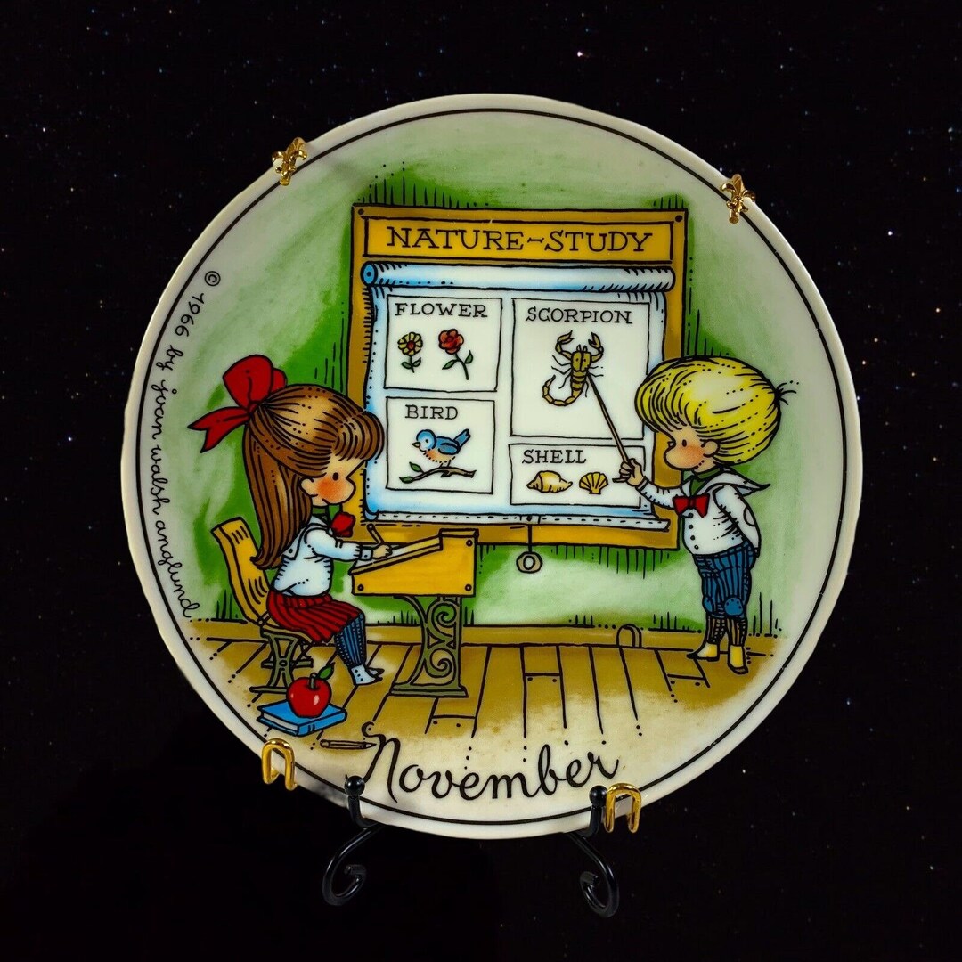 Joan Walsh Anglund Decorative Plate November Walter 1966 Made West