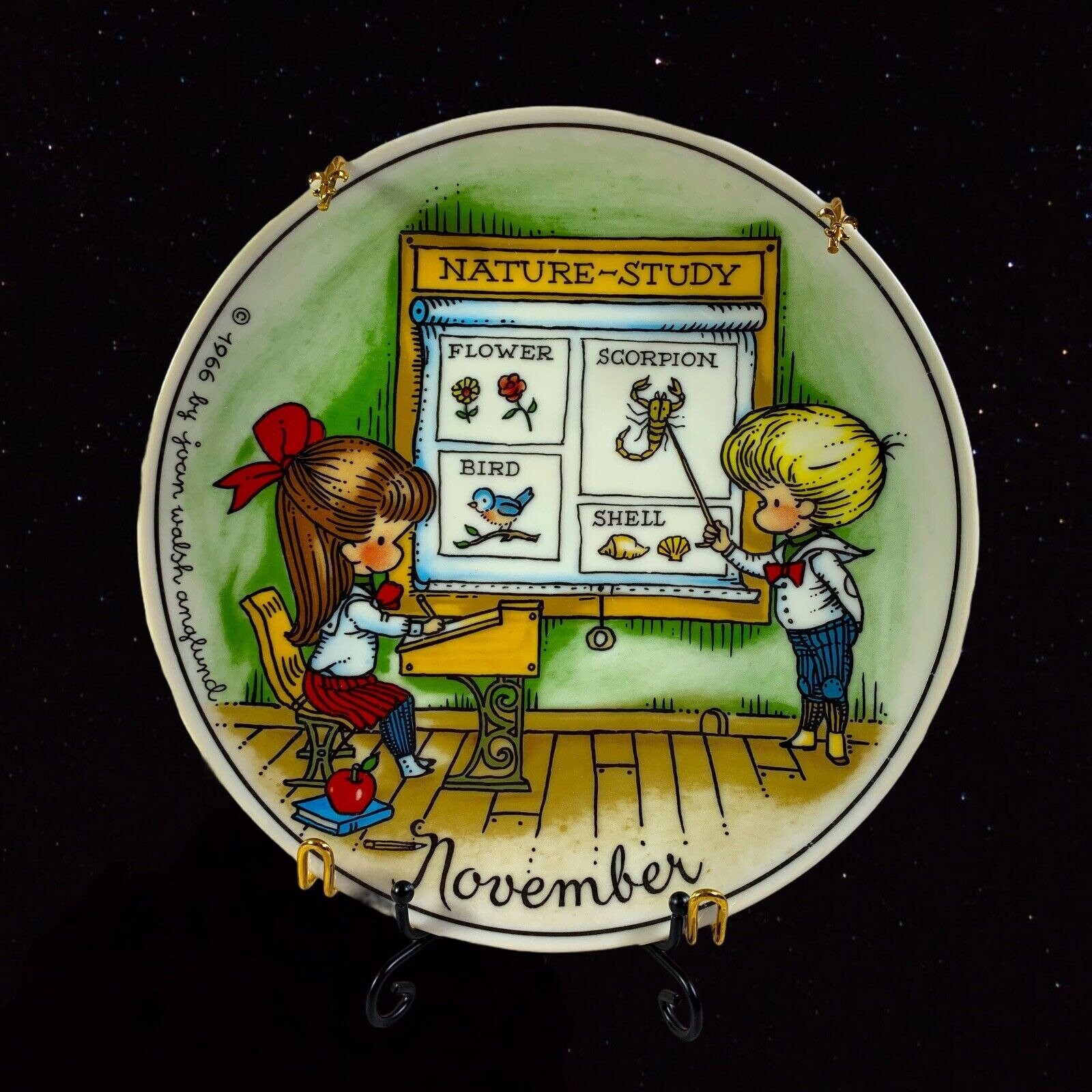 Joan Walsh Anglund Decorative Plate November Walter 1966