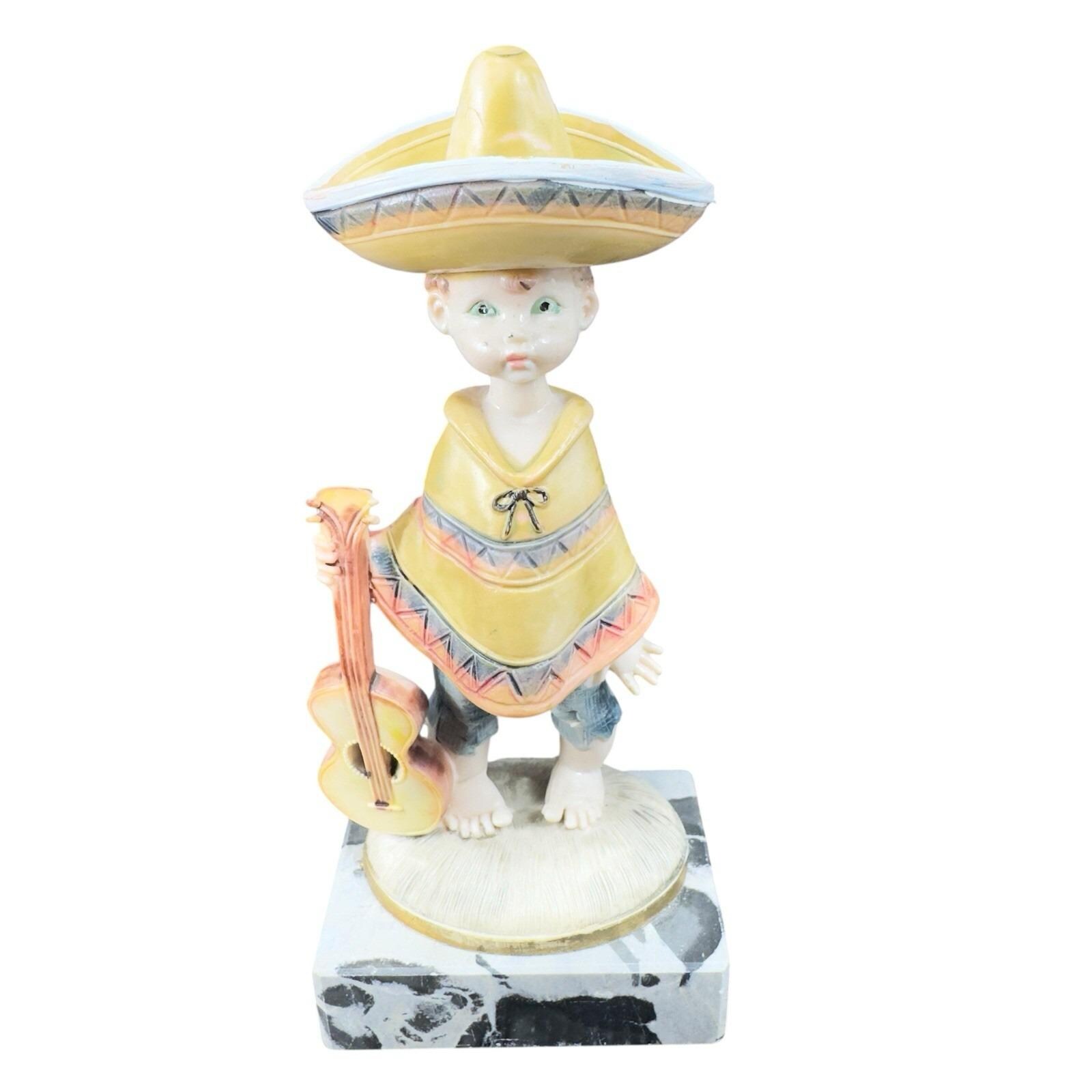 Simonelli Fontanini Carrara Marble Base Depose Italy Figurine Boy