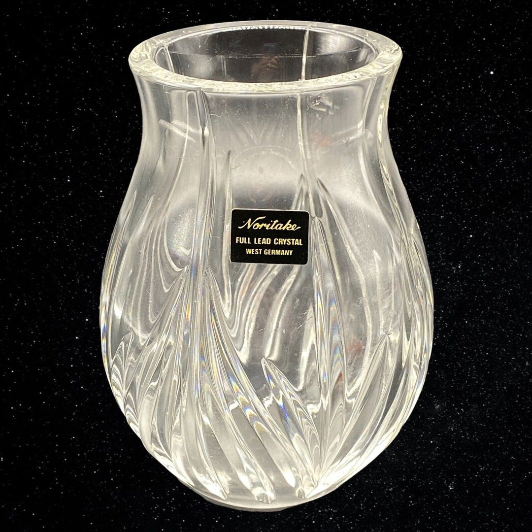 Noritake Full Lead Crystal West Germany Lamp Shade Art Glass 5.5T 4W Etsy