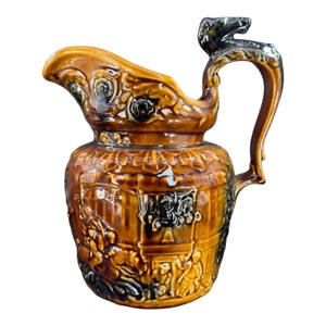 Arthur Wood Horse Head Pitcher Vintage Pottery Ceramic Pitcher Carafe Jug Marked