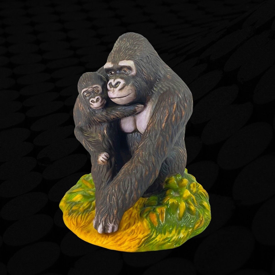 1989 the Franklin Mint Gorilla Figurine Made in Thailand 3T - Etsy